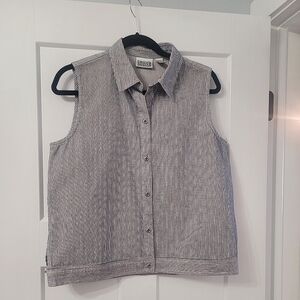 Chico's 100% cotton size med stripped vest